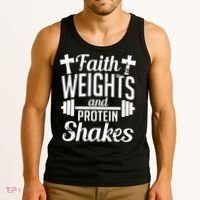 Faith Weights And Protein Shakes Tank Top thumb 3