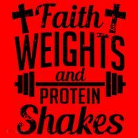 Faith Weights And Protein Shakes Santa Hat thumb 1