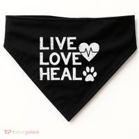 Funny Women And Veterinarian Tech Appreciation Gift USA-Made Doggie Bandana thumb 0