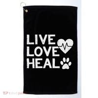 Funny Women And Veterinarian Tech Appreciation Gift Golf Towel thumb 0