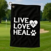 Funny Women And Veterinarian Tech Appreciation Gift Golf Towel thumb 1