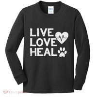 Funny Women And Veterinarian Tech Appreciation Gift Kids Long Sleeve Shirt thumb 0
