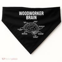 Funny Woodworker's Brain Diagram USA-Made Doggie Bandana thumb 0