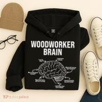 Funny Woodworker's Brain Diagram Hoodie thumb 4