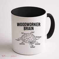 Funny Woodworker's Brain Diagram Coffee Mug thumb 1
