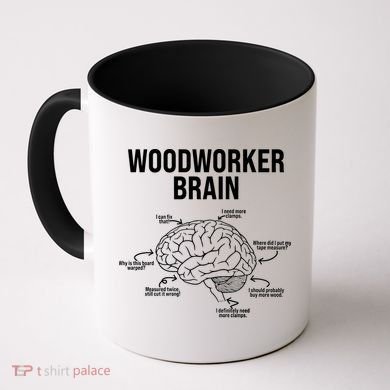 Funny Woodworker's Brain Diagram Coffee Mug