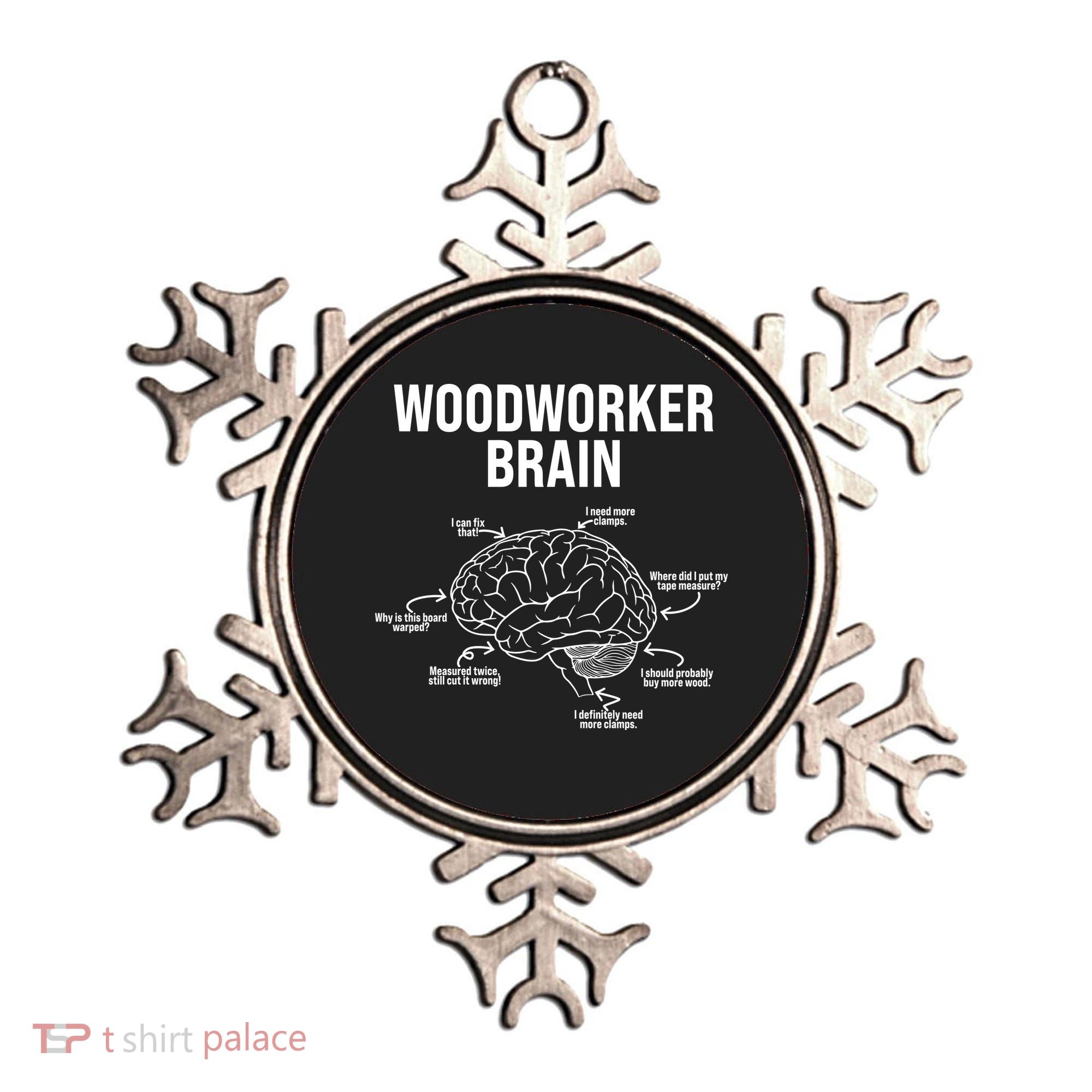 Funny Woodworker's Brain Diagram Ornament