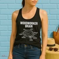 Funny Woodworker's Brain Diagram Women's Tank Top thumb 2