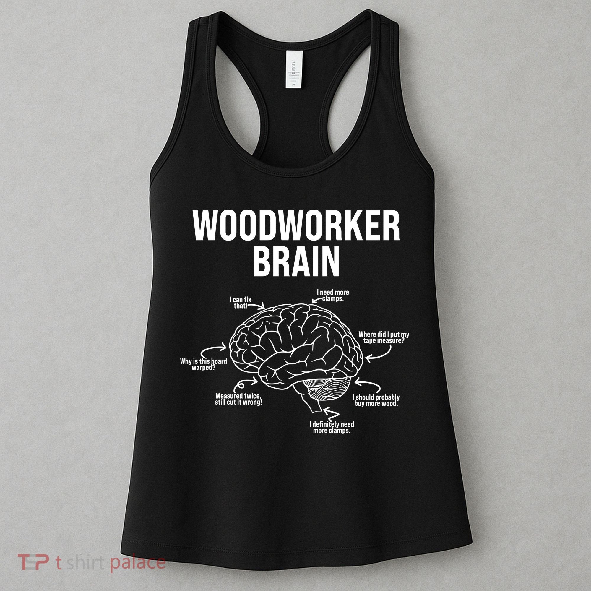 Funny Woodworker's Brain Diagram Women's Tank Top