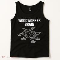 Funny Woodworker's Brain Diagram Tank Top thumb 2