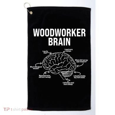 Funny Woodworker's Brain Diagram Golf Towel