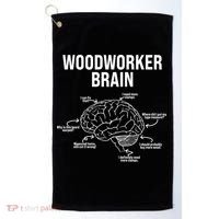 Funny Woodworker's Brain Diagram Golf Towel thumb 0