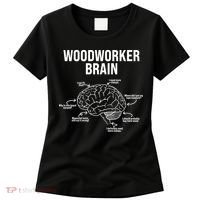 Funny Woodworker's Brain Diagram Women's T-Shirt thumb 0