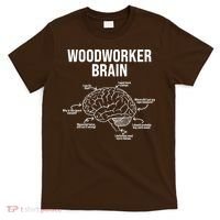 Funny Woodworker's Brain Diagram T-Shirt thumb 0