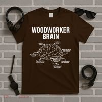 Funny Woodworker's Brain Diagram T-Shirt thumb 5