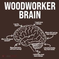 Funny Woodworker's Brain Diagram Baby Bodysuit thumb 2
