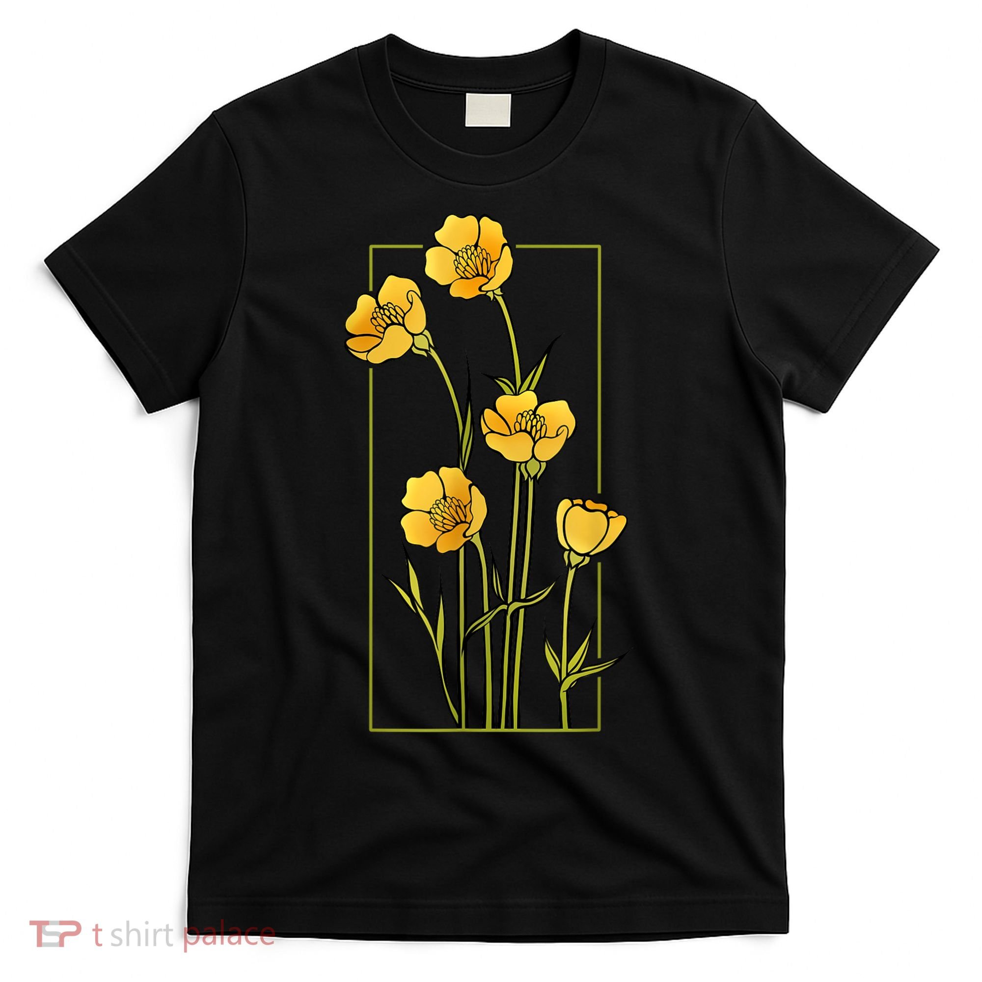 Floral Wildflower Bulbous Crowfoot Buttercup Flower T-Shirt