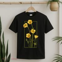 Floral Wildflower Bulbous Crowfoot Buttercup Flower T-Shirt thumb 2