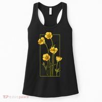 Floral Wildflower Bulbous Crowfoot Buttercup Flower Women's Tank Top thumb 0
