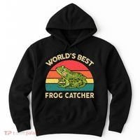 Funny Worlds Best Frog Catcher Frog Hunter Hoodie thumb 0