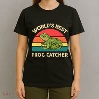 Funny Worlds Best Frog Catcher Frog Hunter T-Shirt thumb 4