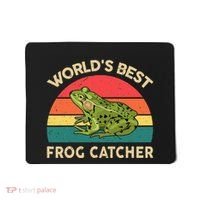 Funny Worlds Best Frog Catcher Frog Hunter Mousepad thumb 0