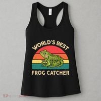 Funny Worlds Best Frog Catcher Frog Hunter Women's Tank Top thumb 3