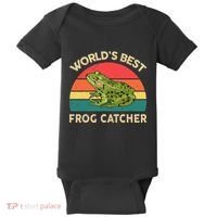 Funny Worlds Best Frog Catcher Frog Hunter Baby Bodysuit thumb 0