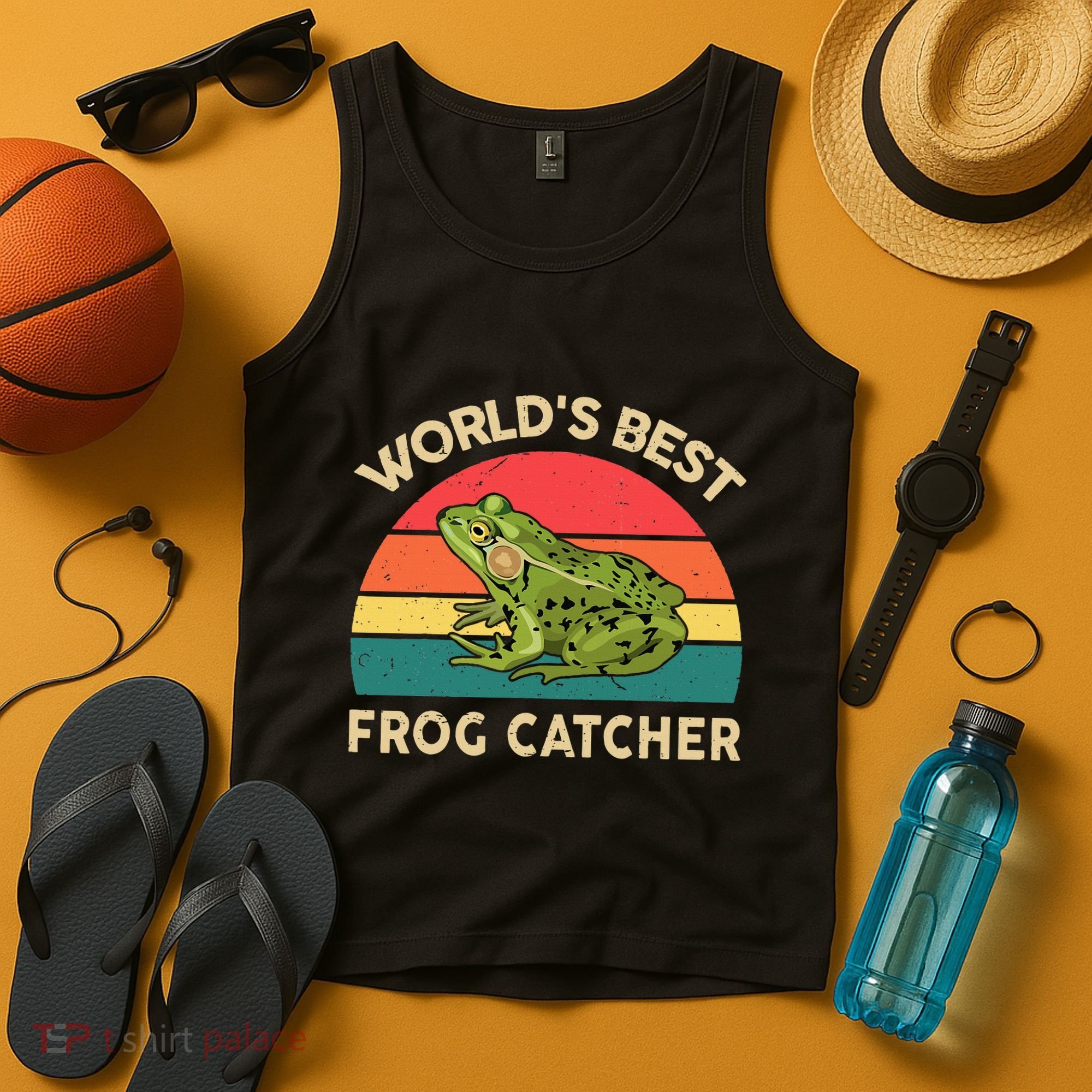Funny Worlds Best Frog Catcher Frog Hunter Tank Top