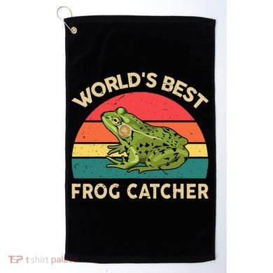 Funny Worlds Best Frog Catcher Frog Hunter Golf Towel