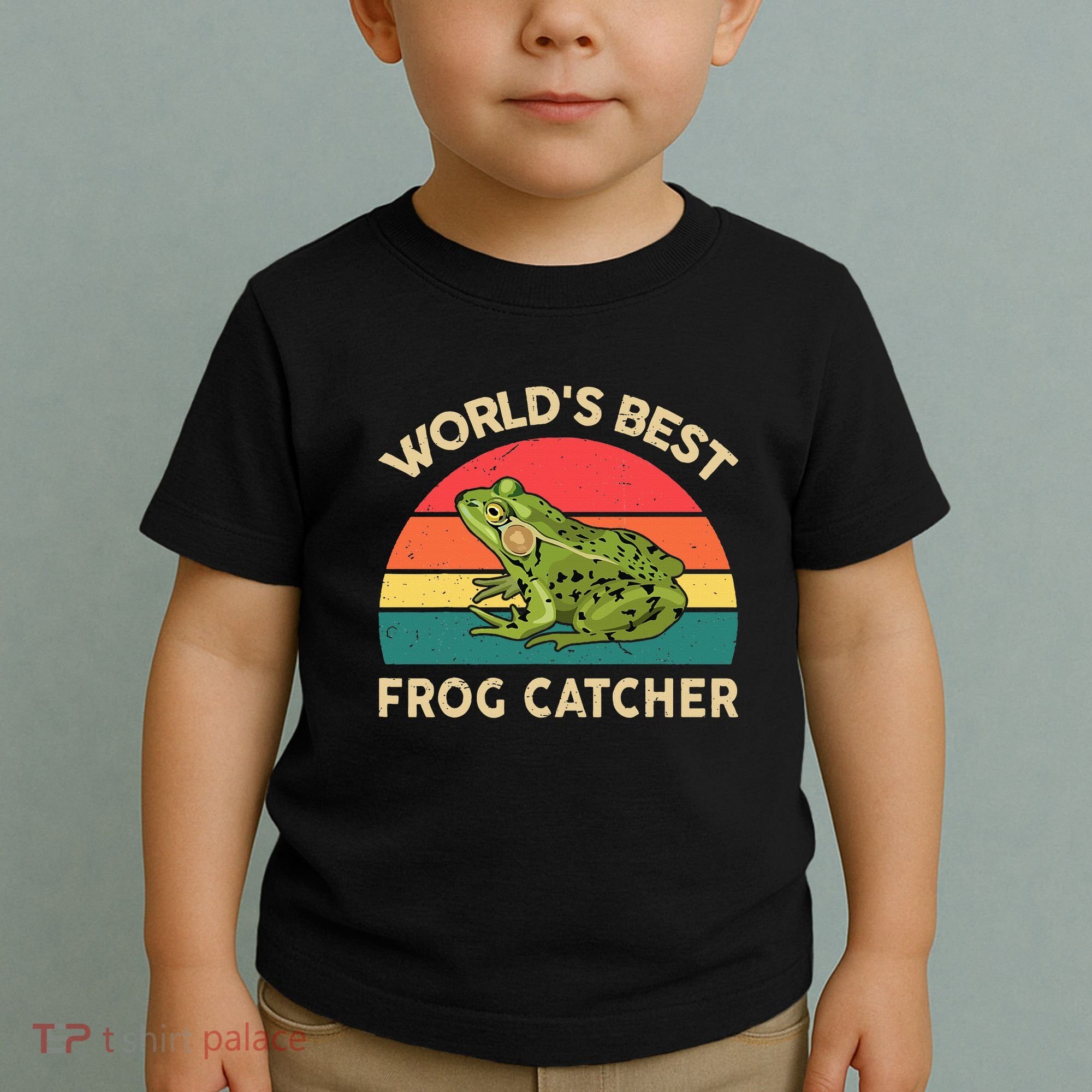 Funny Worlds Best Frog Catcher Frog Hunter Toddler T-Shirt