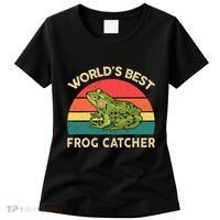 Funny Worlds Best Frog Catcher Frog Hunter Women's T-Shirt thumb 0