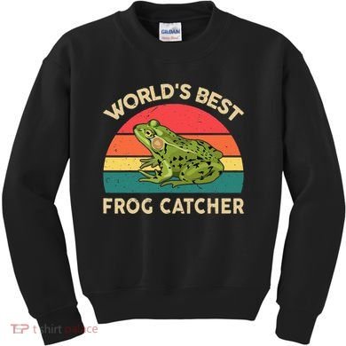 Funny Worlds Best Frog Catcher Frog Hunter Kids Sweatshirt