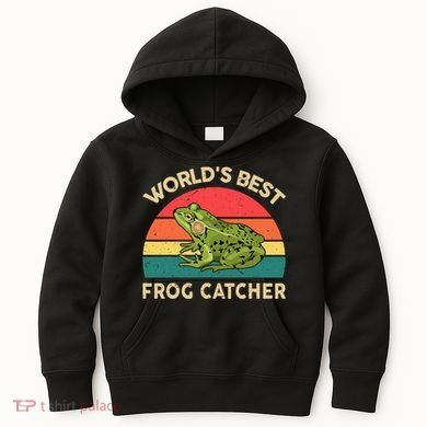 Funny Worlds Best Frog Catcher Frog Hunter Kids Hoodie