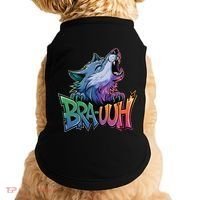 Funny Wolf Bruh For Teensmeme Graphic Doggie Tank thumb 0
