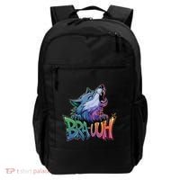 Funny Wolf Bruh For Teensmeme Graphic Backpack thumb 0