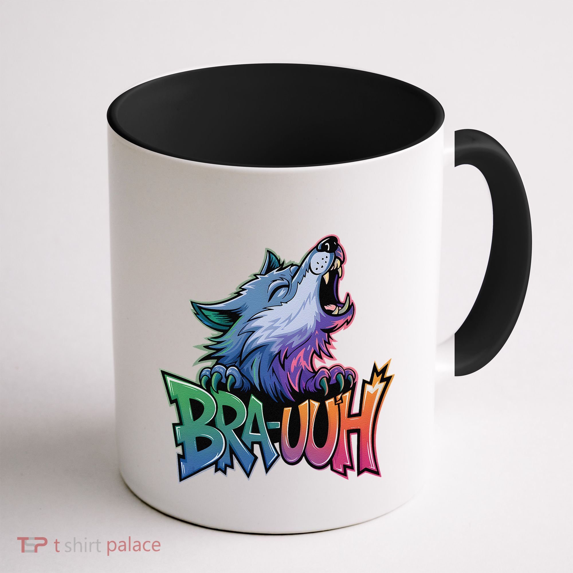 Funny Wolf Bruh For Teensmeme Graphic Coffee Mug