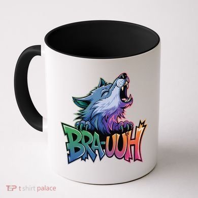 Funny Wolf Bruh For Teensmeme Graphic Coffee Mug