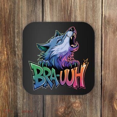 Funny Wolf Bruh For Teensmeme Graphic Coaster