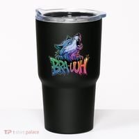 Funny Wolf Bruh For Teensmeme Graphic Tumbler thumb 0