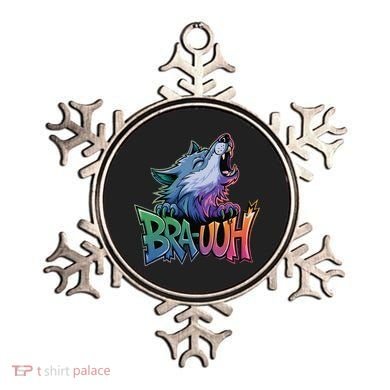 Funny Wolf Bruh For Teensmeme Graphic Ornament