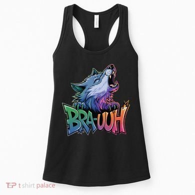 Funny Wolf Bruh For Teensmeme Graphic Women's Tank Top