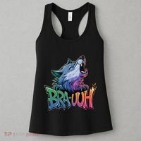 Funny Wolf Bruh For Teensmeme Graphic Women's Tank Top thumb 3