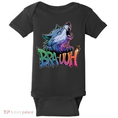 Funny Wolf Bruh For Teensmeme Graphic Baby Bodysuit