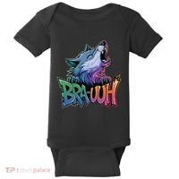 Funny Wolf Bruh For Teensmeme Graphic Baby Bodysuit thumb 0