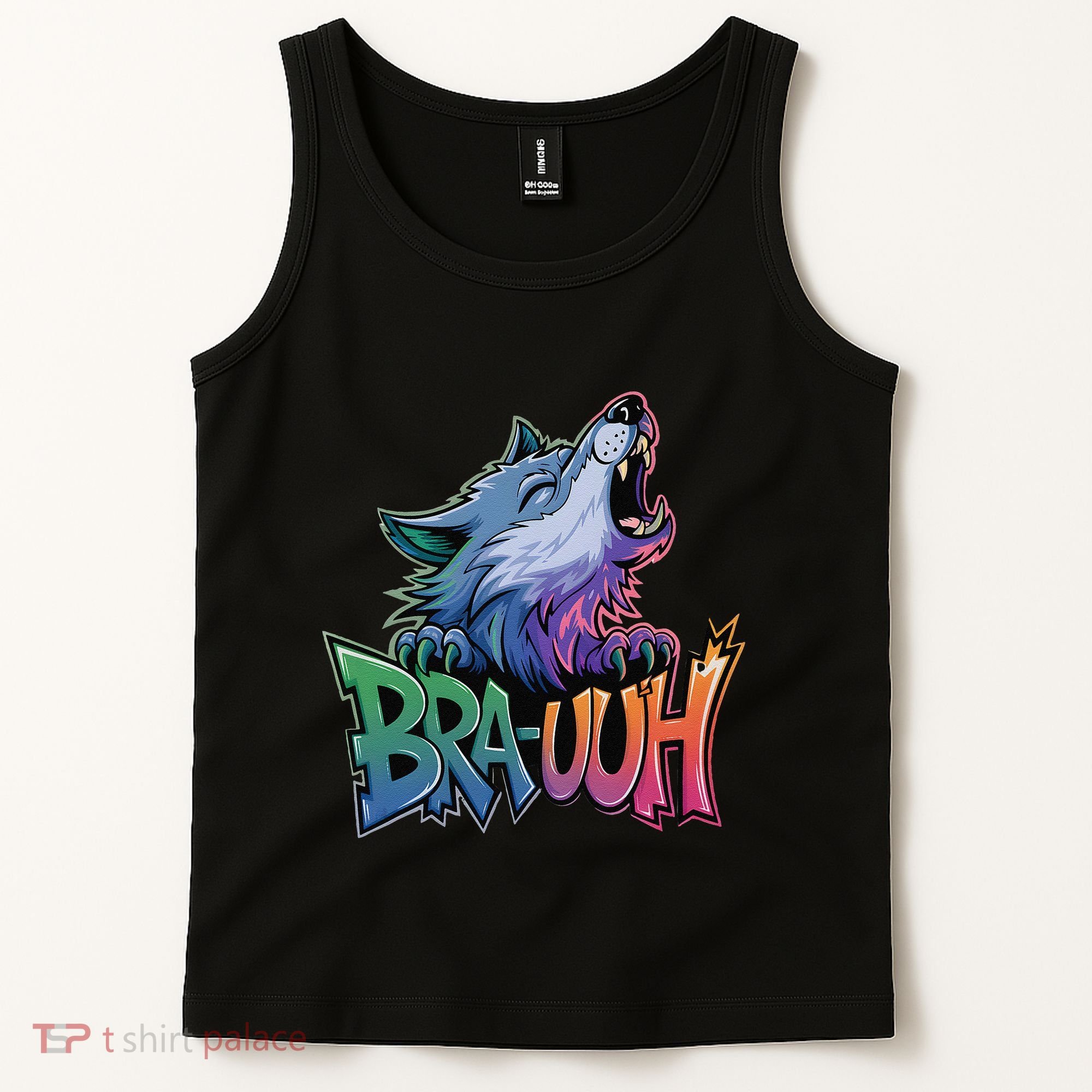 Funny Wolf Bruh For Teensmeme Graphic Tank Top