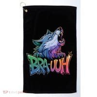 Funny Wolf Bruh For Teensmeme Graphic Golf Towel thumb 0