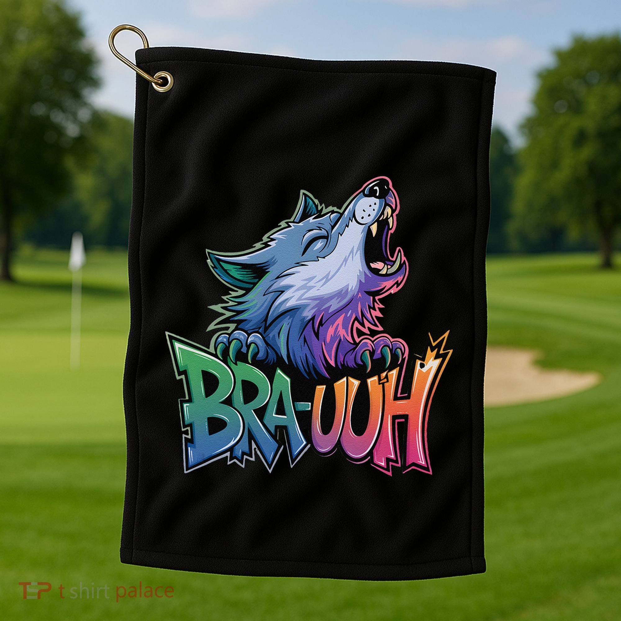 Funny Wolf Bruh For Teensmeme Graphic Golf Towel