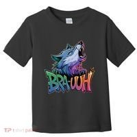 Funny Wolf Bruh For Teensmeme Graphic Toddler T-Shirt thumb 0