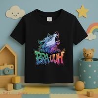 Funny Wolf Bruh For Teensmeme Graphic Toddler T-Shirt thumb 3